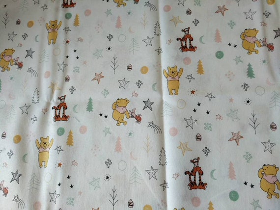 REMNANT-5/8 yard cotton fabric-Winnie the Pooh