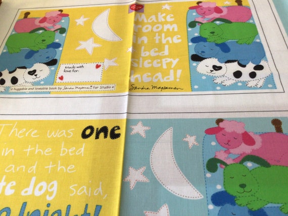 cloth storybook panel to make-make room in the bed sleepy head