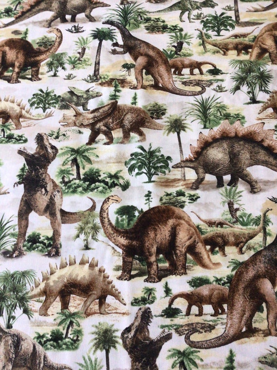 1 yard cotton fabric-dinosaurs