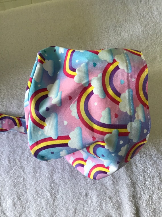 scrub cap-rainbows