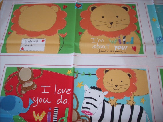 cloth storybook panel to make-I'm wild about you!