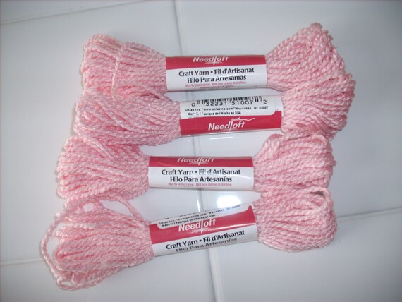 Pink-Needloft plastic canvas yarn by Uniek-item #51007