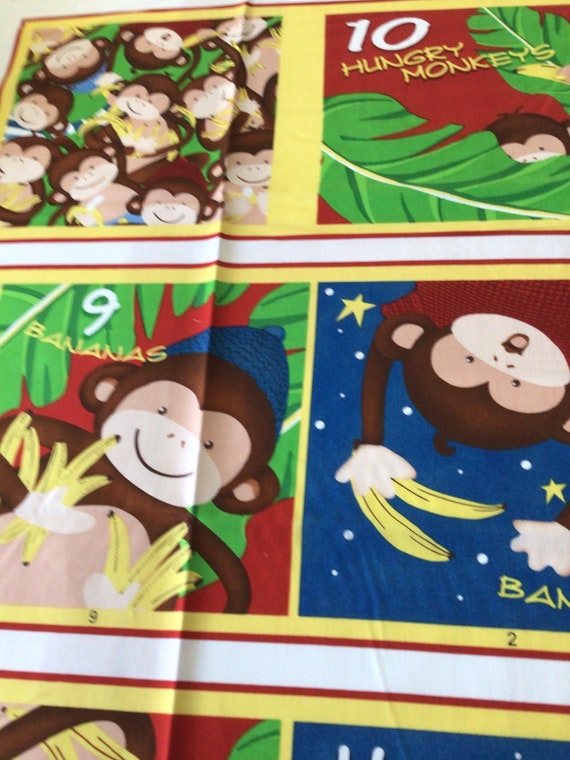 cloth storybook panel to make-10 hungry monkeys
