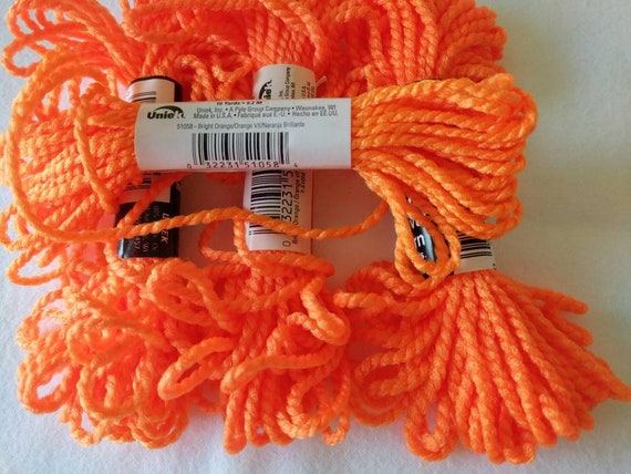 Bright orange-Needloft plastic canvas yarn by Uniek-item #51058