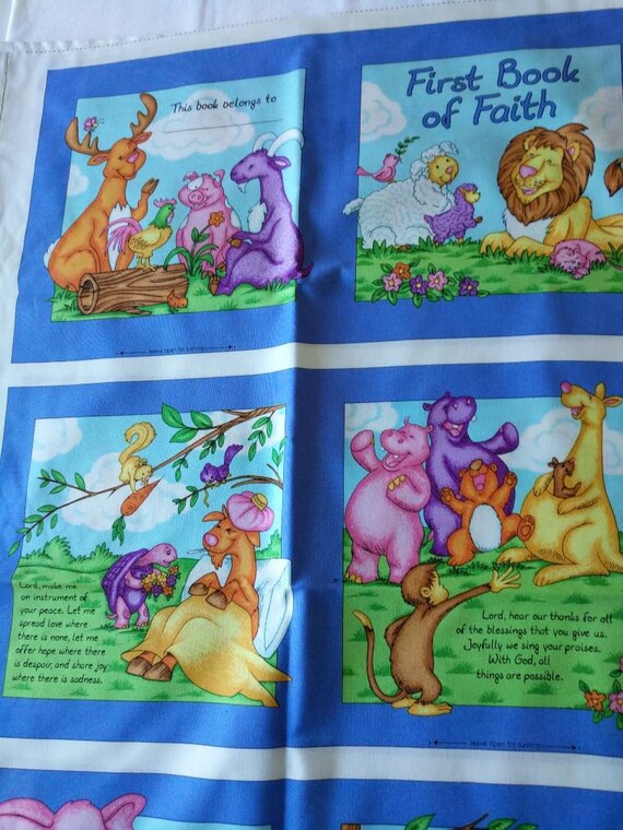 cloth storybook panel to make-First Book of Faith