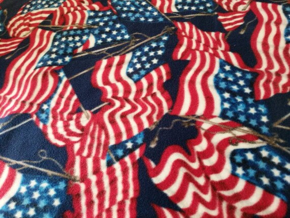 1 yard fleece fabric-flags