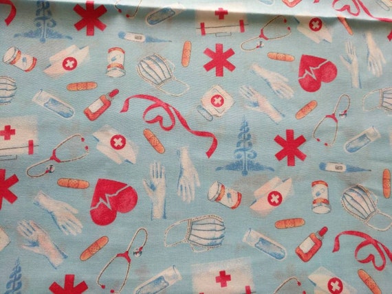 1 yard cotton fabric-first Responders