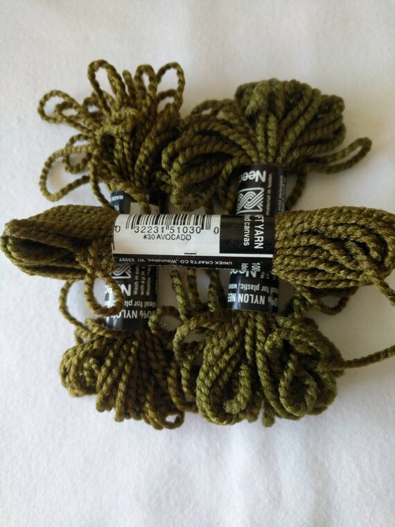 Avocado-Needloft plastic canvas yarn by Uniek-item #51030