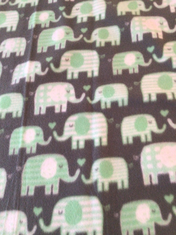 Elephants crib fleece