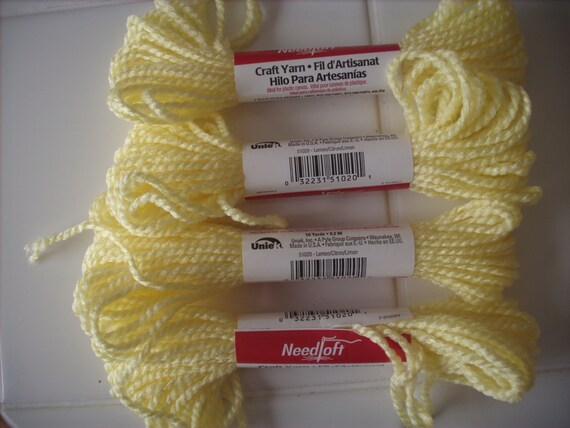 Lemon-Needloft plastic canvas yarn by Uniek-item #51020