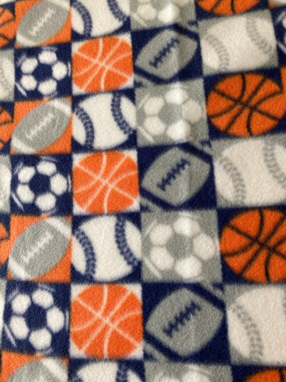 Sports balls crib fleece