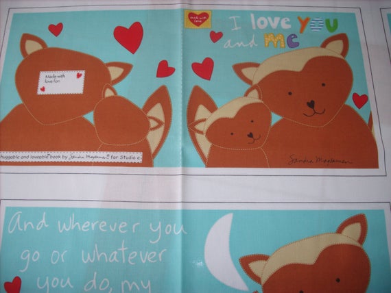 cloth storybook panel to make-I Love You and Me