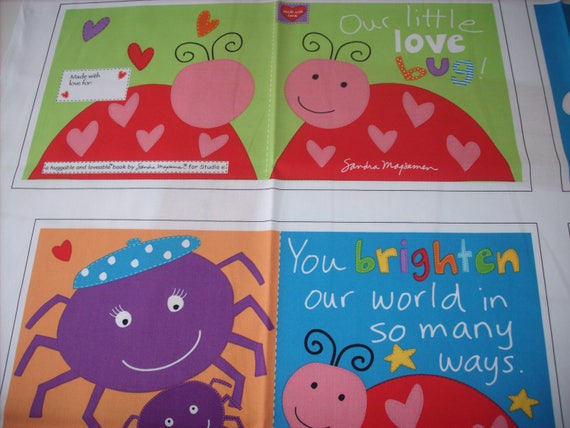 cloth storybook panel to make-Our little love bug.