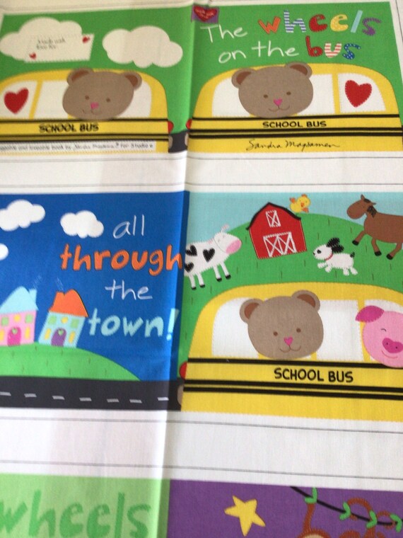 cloth storybook panel to make-the wheels on the bus