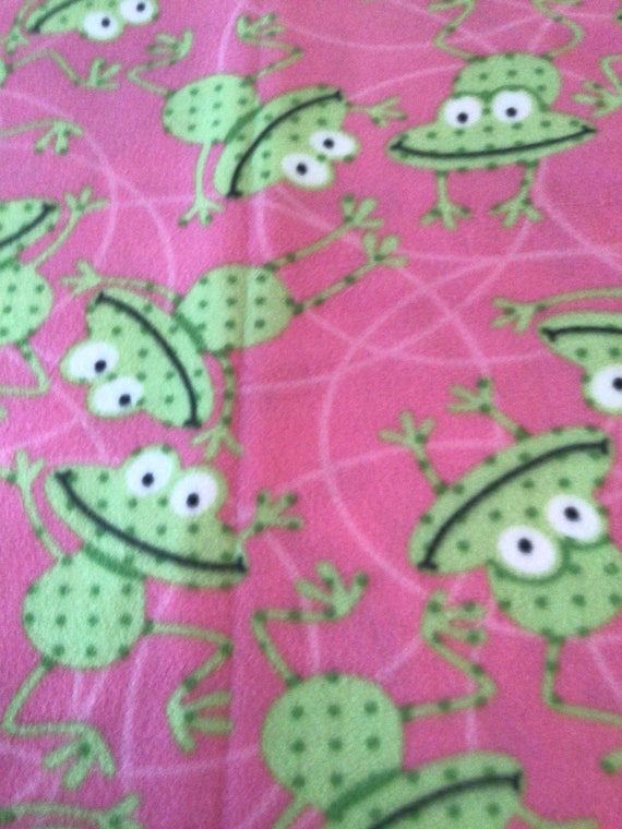 Frog crib fleece