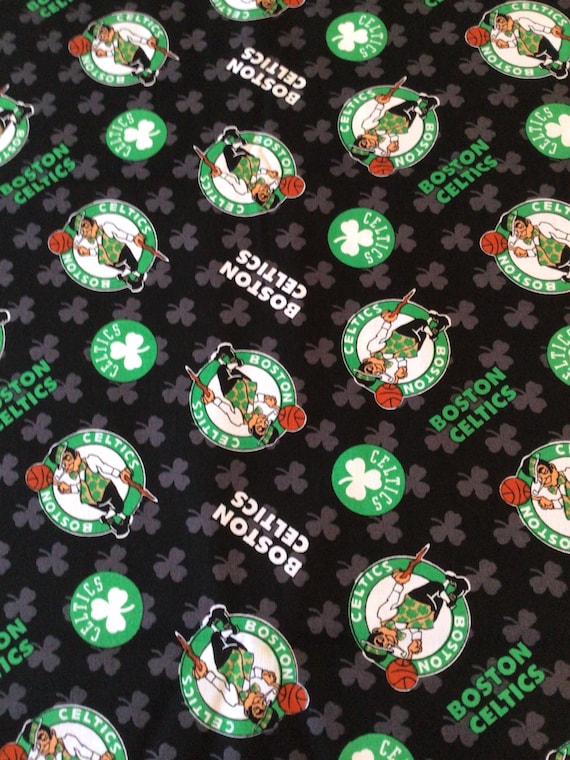 1 yard cotton fabric-Licensed NBA Boston Celtics