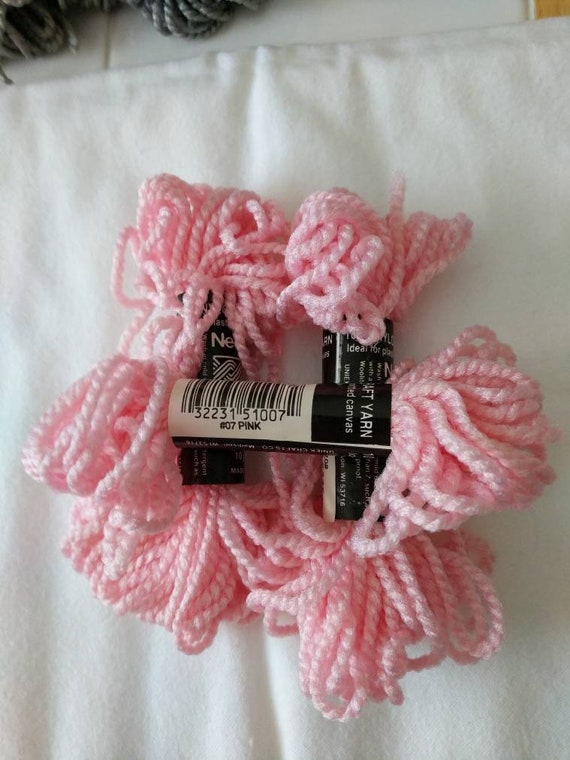 Pink-Needloft plastic canvas yarn by Uniek-item #51007
