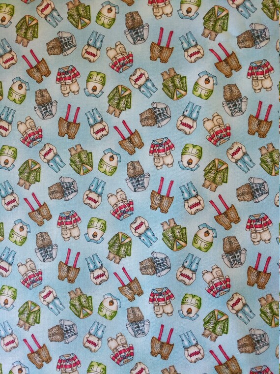 1 7/8 yard cotton fabric-little boys clothes