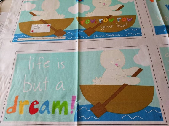 cloth storybook panel to make-Row, row, row your boat