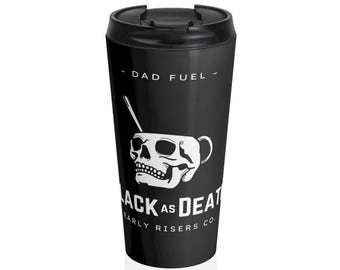 Tazza da viaggio in acciaio inox con teschio nero come la morte | Dad Fuel