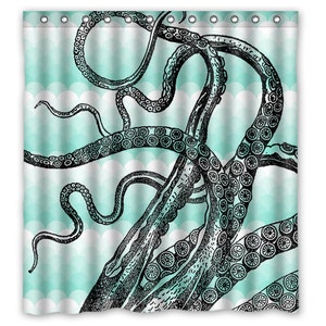 Octopus Kraken Tentacles Shower Curtain - Ocean Octopus Shower Curtain - Octopus Tentacles Bath Decor -  Octopus Art - Octopus Decor