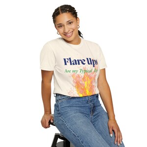 Flare Ups Feuer Tee, weiche Vintage Baumwolle (Unisex S-4XL)