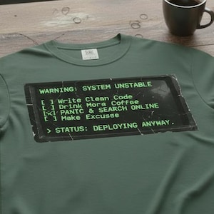 Retro Developer Gift | Funny Coding Shirt Comfort Colors 1717 | Debugging Meme Tee | 90s Tech Aesthetic | Software Engineer Programmer