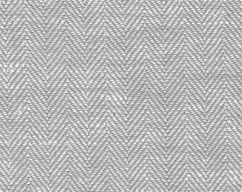 Grey from Hemptex Herringbone H289-1157 Robert Kaufman Hemp/Cotton blend - by the HALF Yard discontinued