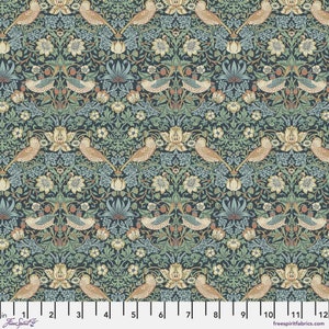 Marine Mini Strawberry Thief - Thameside - The Original Morris & Co.  - 2025 reorder FreeSpirit PWWM002.marine