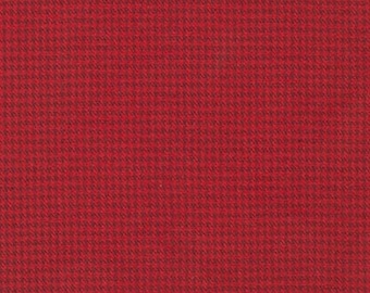 RED houndstooth from Shetland Flannel from Robert Kaufman SRKF-15617-3 100% cotton discontinued