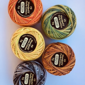 Earthy Neutral VARIEGATED Options Alison Glass Wonderfil Perle Cotton Eleganza Single