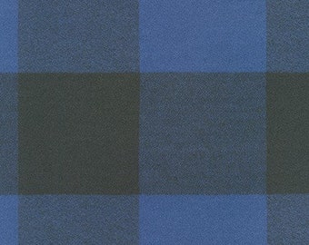 Blueberry Buffalo Plaid ORGANIC from Mammoth Organic Flannel from Robert Kaufman SRKF-20703-77 100% cotton discontinued