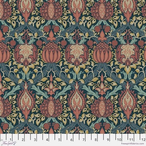 Granada - Indigo - The Original Morris & Co - 2025 reorder FreeSpirit - PWWM053.indigo 100% Cotton