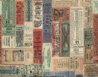 Transportation Tickets- Tim Holtz Eclectic Elements - foundations - coorespondence - FreeSpirit PWTH052.multi discontinued