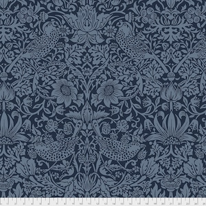 Backing Fabric - Strawberry Thief - Navy The Original Morris & Co. - FreeSpirit - by the half yard