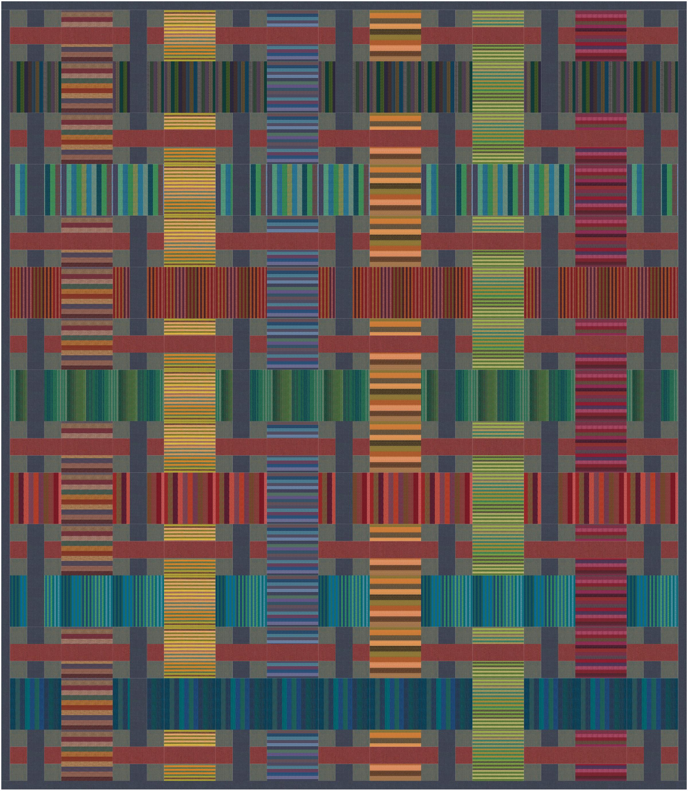 Exotic Stripe Desert - Shot Cottons - Kaffe Fassett - (2025