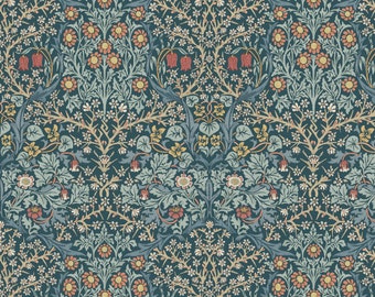 Blackthorn - Indigo - The Original Morris & Co - FreeSpirit 2025 reorder - PWWM055.indigo 100% Cotton