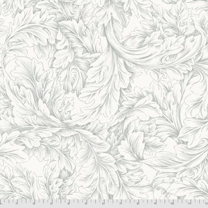 Silver - Acanthus Scroll - Hawkdale - The Original Morris & Co.  - 2025 reorder FreeSpirit PWWM064.silver