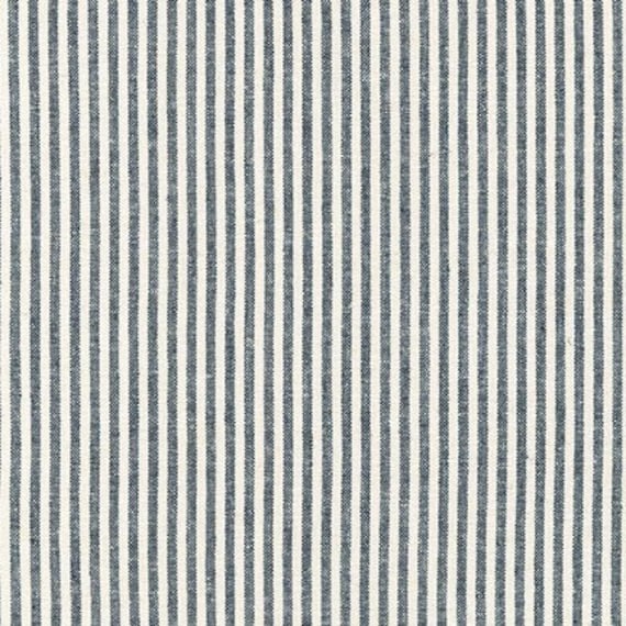 Essex Yarn Dyed: Thin Stripe in Black Essex Yarn Dyed: Thin Stripe in Black