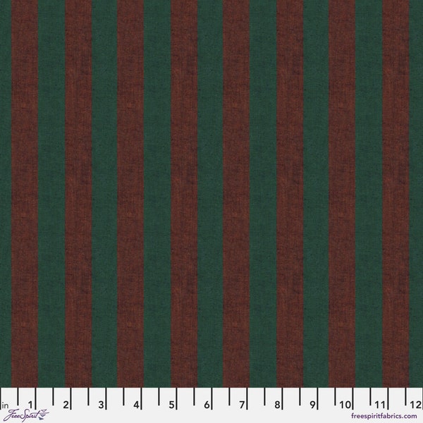 RUSSETT wide stripe - Shot Cottons -  Kaffe Fassett - Freespirit -100% Quilters Cotton SSGP001.russett