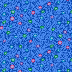 Moss Flower - Blue  || Stash Kaffe Fassett for the Kaffe Fassett Collective 100% Quilters Cotton PWGP184.blue