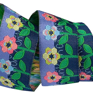 Hexy Flowers - 7/8&quot; - Sue Spargo Renaissance Ribbons by the yard