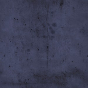 May include: A close-up of a textured, dark blue concrete wall with a vertical crack and several small, dark spots.