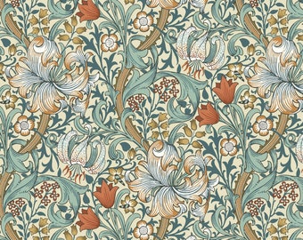 Autumn - Golden Lily- Standen - The Original Morris & Co. FreeSpirit PWWM028.autumn