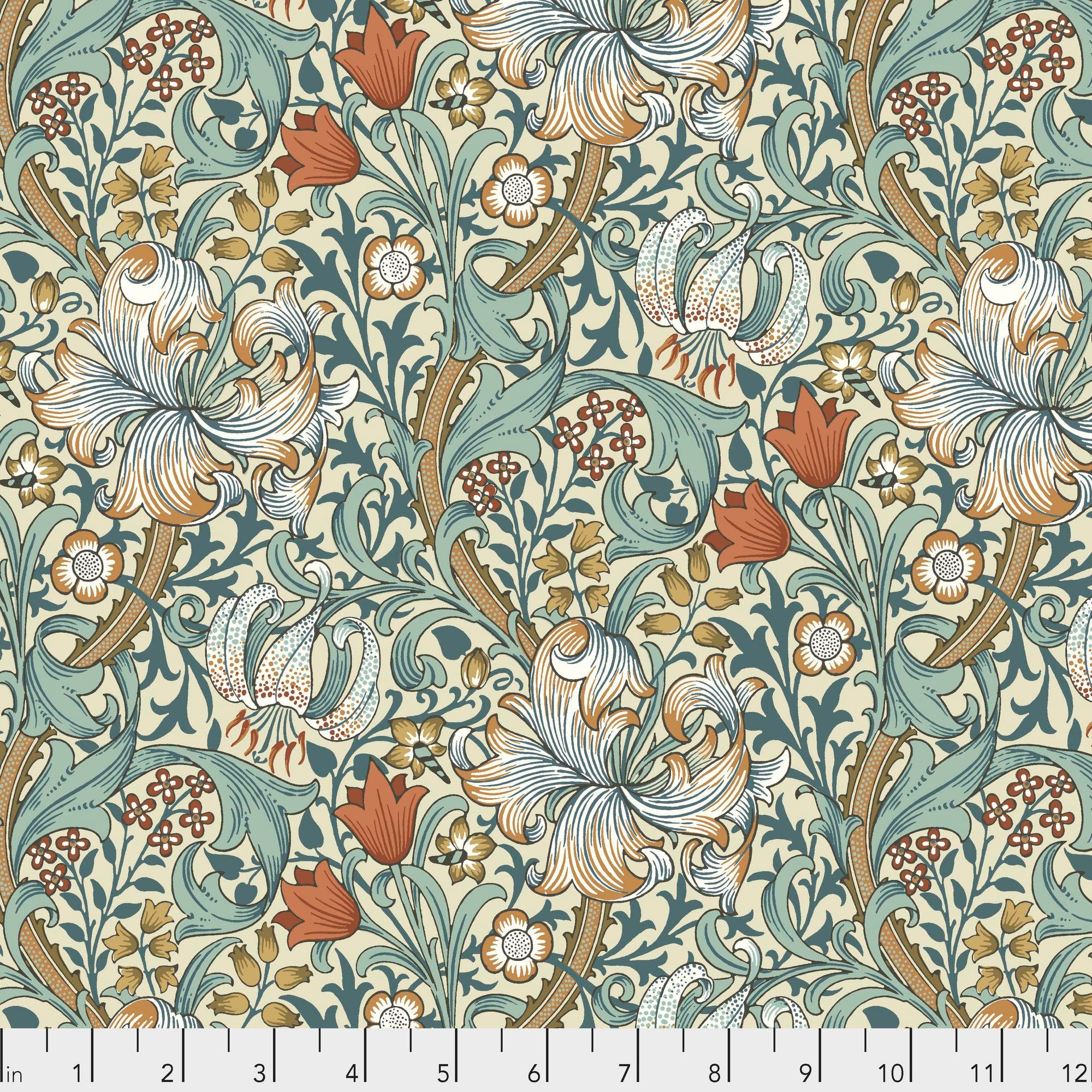 Autumn - Golden Lily- Standen - The Original Morris & Co.  - 2025 reorder FreeSpirit PWWM028.autumn