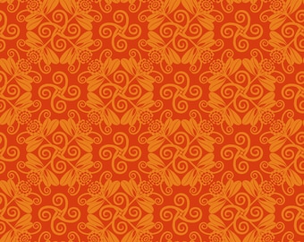 Gloriosa Garden Lattice Orange - Jane Sassaman - PER QUARTER METRE Gloriosa Garden Lattice Orange - Jane Sassaman - PER QUARTER METRE