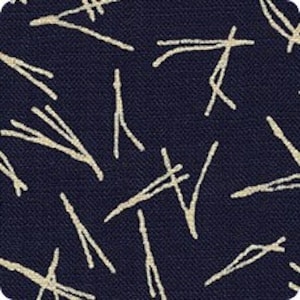 PINE NEEDLE indigo by Sevenberry from Sevenberry: Nara Japanese Homespun by Robert Kaufman SB-88223D3-62 100% cotton