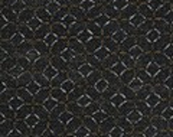 Black with White and Brown Sashiko  by Sevenberry: Nara Japanese Homespun by Robert Kaufman SB-850327D3-4  100% cotton discontinued