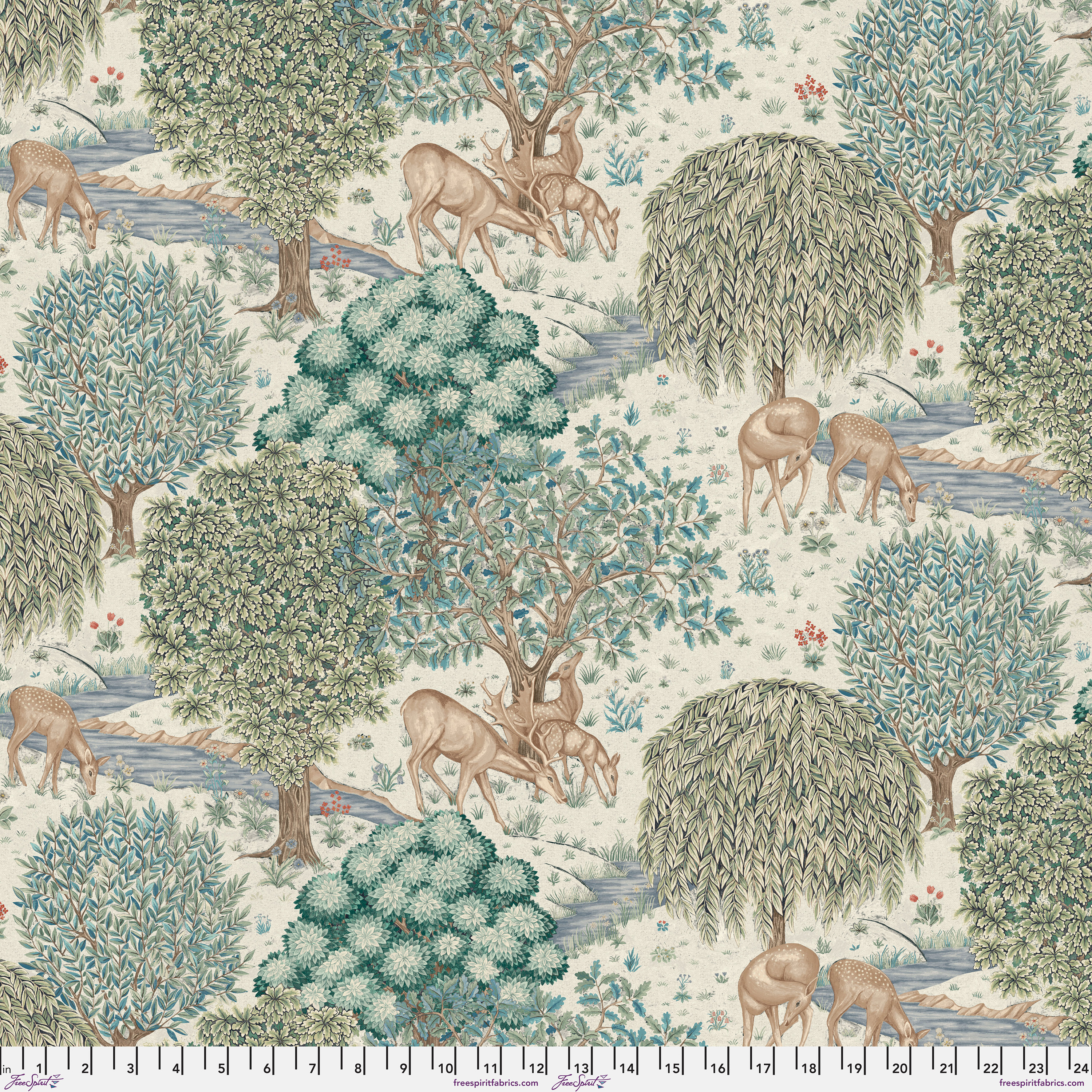 The Brook - Cream - The Cotswold Holiday Collection The Original Morris & Co. FreeSpirit PWWM051.cream