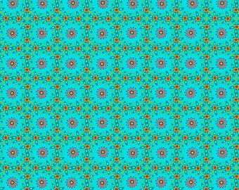 Gloriosa Garden Lattice Orange - Jane Sassaman - PER QUARTER METRE Gloriosa Garden Lattice Orange - Jane Sassaman - PER QUARTER METRE